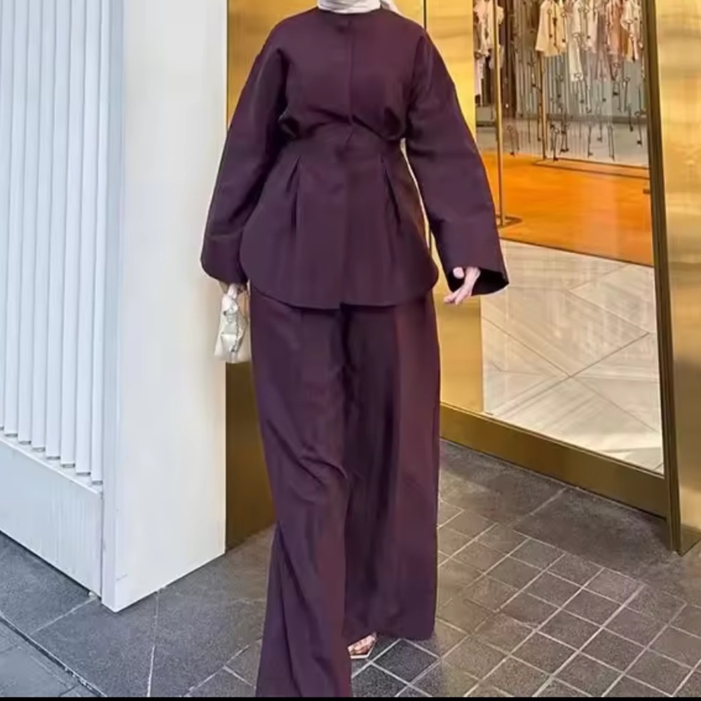 COS Women's Deep Burgundy Ensemble